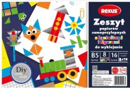 Blok samolepících papíru B5 16listů/8barev, Tvary - zvětšit obrázek