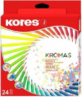 Pastelky KORES Kromas 3hr., 24barev