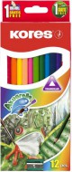 Pastelky akvarelové KORES 12barev+štětec+ořezávátko