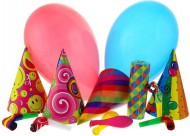 Karnevalový set 4x čepička, frkačka, balónek