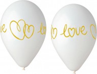 Nafukovací balónky 5ks potisk Love - zvětšit obrázek