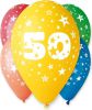 Nafukovací balónky 5ks s potiskem číslice 50