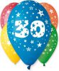 Nafukovací balónky 5ks s potiskem číslice 30