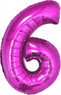 Nafukovací ČÍSLICE 6 růžová 35cm