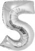 Nafukovací ČÍSLICE 5 stříbrná 35cm
