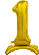 Nafukovací stojící číslice 1 zlatá, fólie 74cm