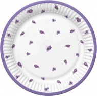 Talíř papírový 22,7cm 8ks Maki, levandule