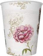 Kelímek papírový 250ml,8ks Motýli na retro pozadí