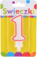 Dortová svíčka číslice 1