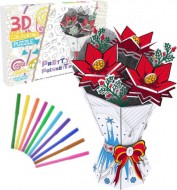 3D Puzzle k vybarvení Pretty Poinsettia, 34dílků - zvětšit obrázek