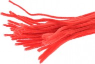 Chlupaté drátky červené 6mm/30cm,40ks