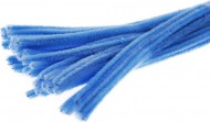 Chlupaté drátky modré, 6mm/30cm,40ks