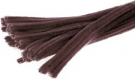 Chlupaté drátky hnědé, 6mm/30cm,40ks