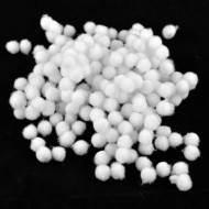 Bambulky plyšové 1cm bílé, 100ks - zvětšit obrázek