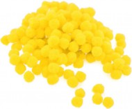 Bambulky plyšové 1cm žluté, 100ks - zvětšit obrázek