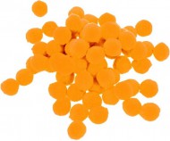 Bambulky plyšové velké Oranžové 2 cm, 20 ks - zvětšit obrázek
