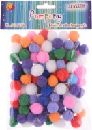 Bambulky plyšové 120ks mix barev, pr. 2cm - zvětšit obrázek