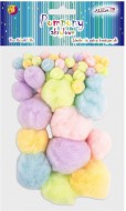 Bambulky plyšové 60ks PASTEL mix, různé velikosti - zvětšit obrázek