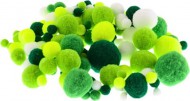Bambulky plyšové GREEN mix barev a velikostí, 18g - zvětšit obrázek