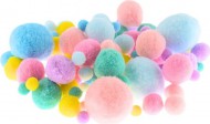 Bambulky plyšové PASTEL mix barev a velikostí, 18g - zvětšit obrázek