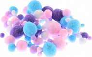 Bambulky plyšové VIOLET mix barev a velikostí, 18g - zvětšit obrázek