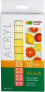 Barvy akrylové Happy Color 12ml, 10barev YELLOW - zvětšit obrázek