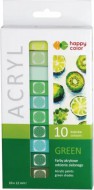 Barvy akrylové Happy Color 12ml, 10barev GREEN - zvětšit obrázek