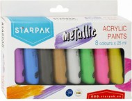 Barvy akrylové METALIC 8barev x 25ml - zvětšit obrázek