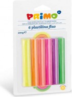 Plastelína PRIMO FLUO, sada 6 x 17g, mix barev, blistr
