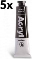 Akrylová barva PRIMO, 18ml, 1ks, černá, tuby