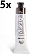 Akrylová barva PRIMO, 18ml, 1ks, stříbrná, tuby