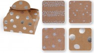 Vánoční krabička skládací kraft 6x7,5cm 4ks - zvětšit obrázek