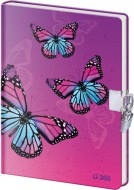 Památník 13x18 cm se zámkem - Butterfly