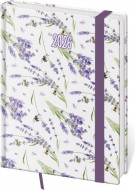Denní diář B6 Vario Lavender s gumičkou - zvětšit obrázek