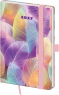 Kapesní diář A6 Vario Feathers s gumičkou