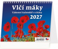 Stolní Plánovací kalendář Vlčí máky