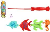 Hra ryby/rybář s prutem 26cm plast na kartě 