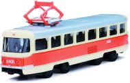 Tramvaj Tatra T3 česká kovová 16cm retro v krabičce 20x8x6cm, CZ design