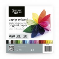 Origami papr barevn 20x20cm, 100ks