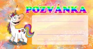 Pozvánka Jednorožec 10ks