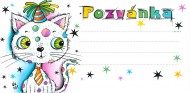 Pozvánka na oslavu - Kočička 10 ks - zvětšit obrázek