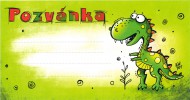 Pozvánka na oslavu - Dráček 10 ks - zvětšit obrázek
