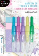 Foukací fixy na textil 5 barev pastelové - SWEET LOVE