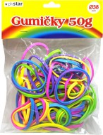 Gumové kroužky 38 mm 50g neonové - zvětšit obrázek