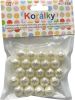 Korálky plastové 14 mm bílé perličky
