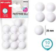 Polystyrénové koule 2,5 cm 10 ks - zvětšit obrázek