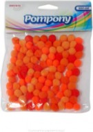 Bambule 10 mm oranžové mix 100 ks