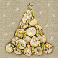 Ubrousky DAISY L (20ks) Wood Slice Xmas Tree - zvětšit obrázek