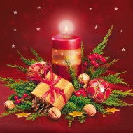 Ubrousky MAKI L (20ks) Red Candle Rich Composition - zvětšit obrázek