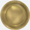Papírový talíř malý - zlatý